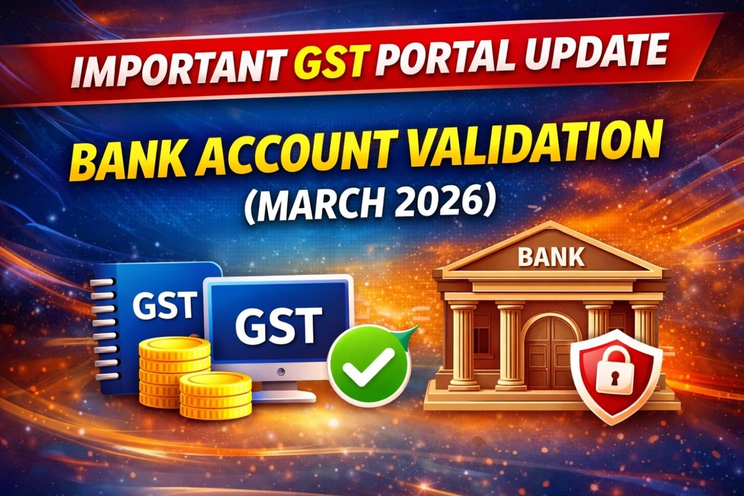 Important GST Portal Update β Bank Account Validation (March 2026)